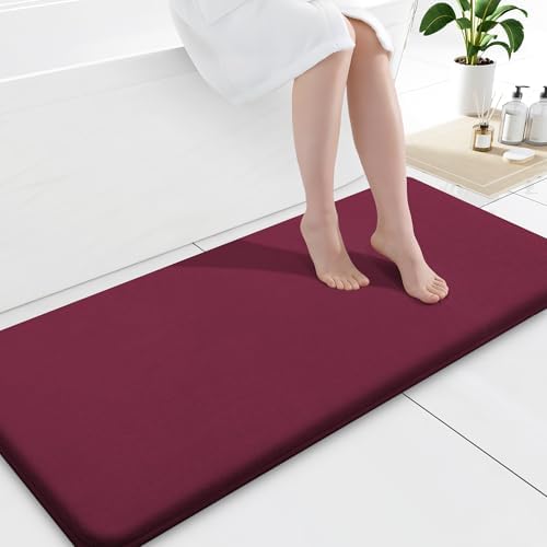Smiry Memory Foam Bath Mat 59x20, Extra Soft and Absorbent Bathroom Rugs