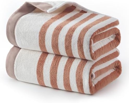 ecolook Microfiber Bath Towel Set of 2, Orange