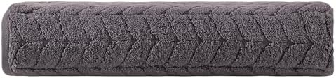 BAGNO MILANO Turkish Cotton Bath Towels, Hand Towels - Soft Plush Jacquard Collection Luxury Towels Set (Grey, Bath Sheet 35x70)