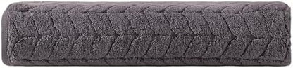 BAGNO MILANO Turkish Cotton Bath Towels, Hand Towels - Soft Plush Jacquard Collection Luxury Towels Set (Grey, Bath Sheet 35x70)