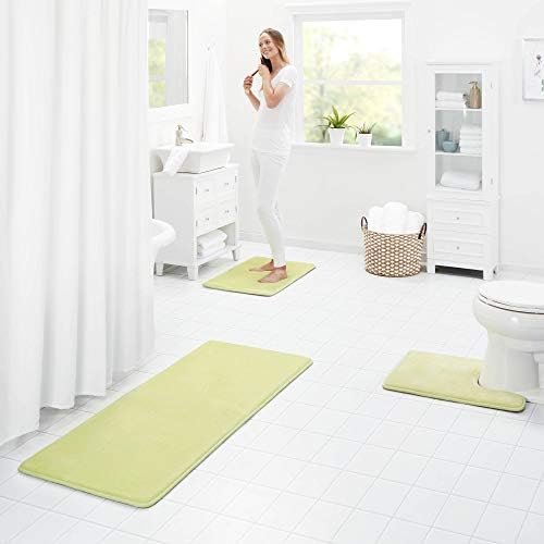 Bath Mats for Bathroom Non Slip - Lime 72" x 24" Memory Foam Bathroom Rugs - Quick Dry Bath Mat