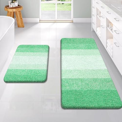 OLANLY Micorfiber Bathroom Rug Set 2 Piece, 47"x20"+24"x16"
