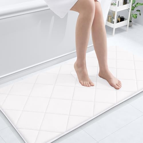 OLANLY Memory Foam Bath Mat 44x24, Ultra Soft and Absorbent Bathroom Rugs