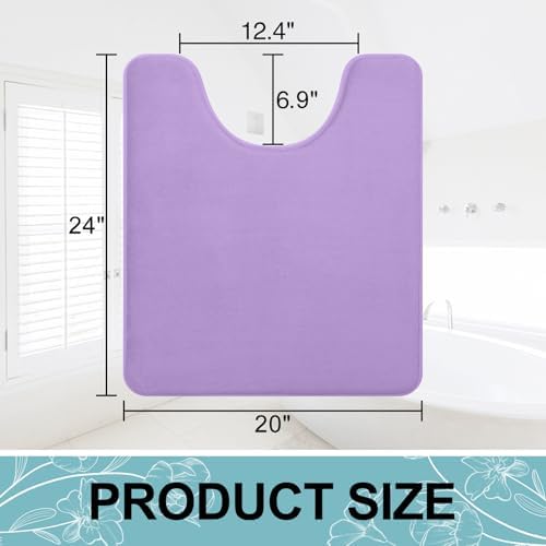 Smiry Memory Foam Toilet Rugs 24x20, Extra Soft Absorbent Bathroom Rugs