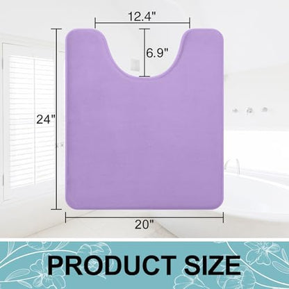 Smiry Memory Foam Toilet Rugs 24x20, Extra Soft Absorbent Bathroom Rugs