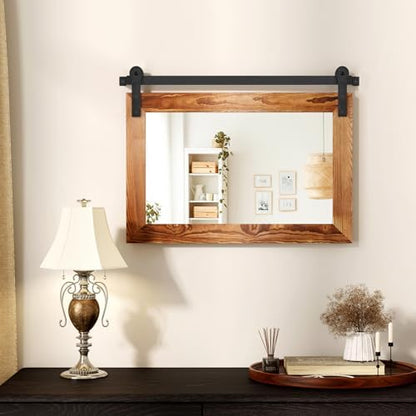 COGOOD Farmhouse Bathroom Mirrors for Over Sink - 22 x 30 Brown