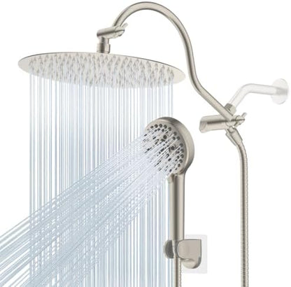 Hibbent All Metal High Pressure Shower Head, 12'' Rainfall Shower Head