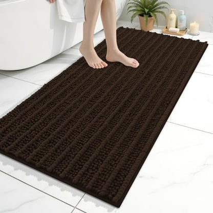 Arotive Bathroom Rugs Mat 47x24, Soft Absorbent Chenille Shaggy Bath Mat