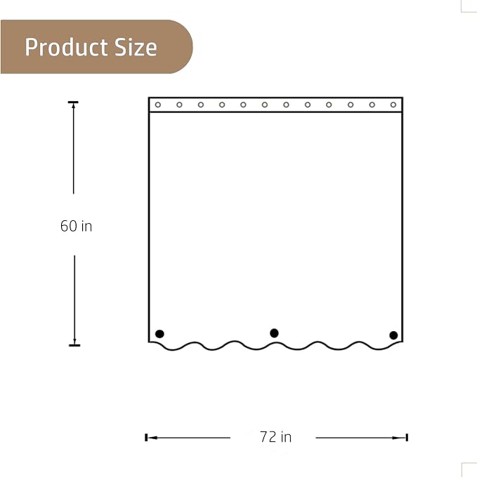Felisa Short Waterproof Fabric Shower Curtain Liner with 3 Large Magnets,72 x 60 inches Hotel Quality & Soft Cloth Shower Curtain,Washable White Shower Curtain for Bathroom