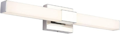 LED Bathroom Vanity Light 24 inch, 12W Modern Makeup Mirror Light Lamps, Indoor Wall Light 4000K, for Bathroom, Powder Room, Mirror Cabinets, Bedroom and Living Room. Chrome Finish.