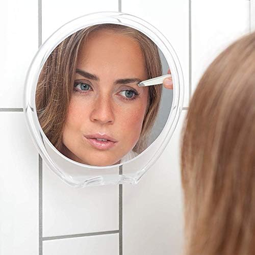 Luxo Shower Mirror Fogless for Shaving, Shower Shaving Mirror - White/Clear