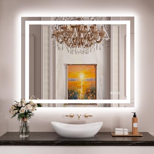 JISOSO LED Bathroom Mirror, Bathroom Vanity Mirror, 40"x32"