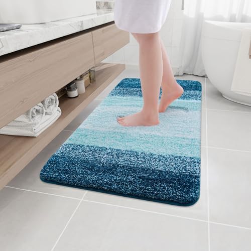 Arotive Microfiber Bathroom Rugs, Shaggy Soft Absorbent Bath Rug, 40x24