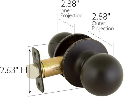 Design House 791582 Ball Passage Hall and Closet Door Knob Oil Rubbed Bronze