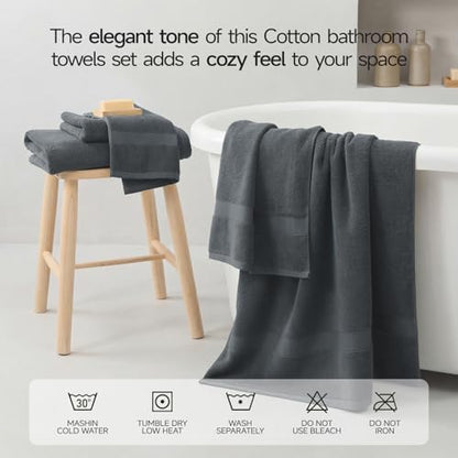 ecolook Ultra Soft 6-Piece Towel Set, 100% Cotton