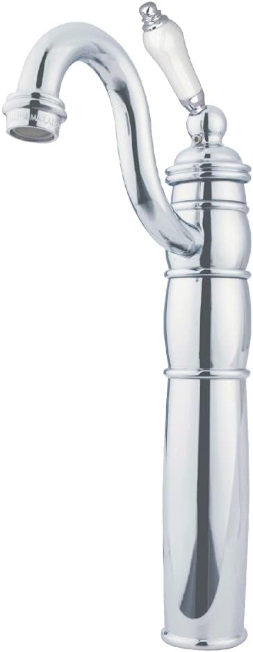 Kingston Brass KB1421PL Heritage Vessel Sink Faucet with Optional Cover Plate, Polished Chrome, 14.31 x 6 x 2.25