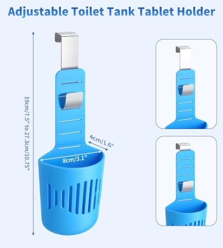 Weenkler 2Pcs Adjustable Toilet Tank Tablet Holder