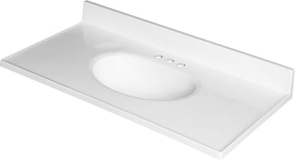 Cultured Marble Composite Bathroom Sink Top - Fits Standard 36” Vanity | Elegant and Durable Bathroom Sinks for Modern Homes - Upgrade Your Space - Perfect for Any Bathroom Design