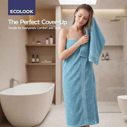 ecolook Ultra Soft 6-Piece Towel Set, 100% Cotton