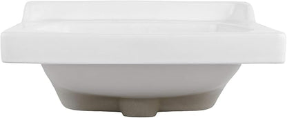 Ceramic Bathroom Sink Top with Raised Back - Fits Standard 18” Vanity | Elegant and Durable Bathroom Sinks for Modern Homes - Upgrade Your Space - Perfect for Any Bathroom Design