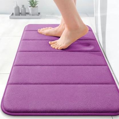 OLANLY Memory Foam Bath Mat 24x16, Super Soft and Absorbent Bathroom Rugs