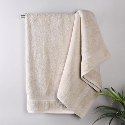 SUPERIOR Egyptian Cotton Bath Towel Set, Home Bathroom Towels, Master, Guest Bath, Decor Essentials, Quick Dry, Absorbent, Large Body Towels, Spa, Hotel, Resort, Adult, Kids, Set of 2, Stone