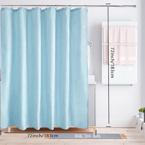 LLSCL Fabric Shower Curtain Liner with Magnets, Waterproof Hotel Quality, 72 x 72 Machine Washable