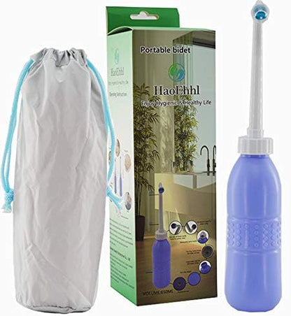 Upside Down Bidet for Postpartum Care, Old People&Child Cleansing.Portable Bidet Sprayer and Travel Bidet with Hand Held Bidet Bottle for Personal Cleansing (L, purple)