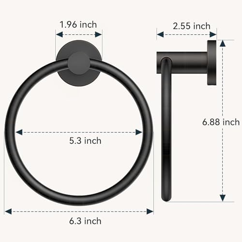FORIOUS Toilet Paper Holder and Towel Ring Set, Bathroom Accessories Set