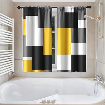 Shower Curtain Set, for Bathroom Decor 72" x 72", Geometric