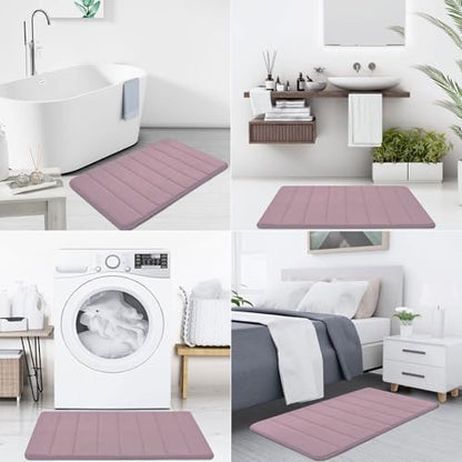 Buganda Memory Foam Bath Mat 70 x 24, Ultra Soft Absorbent Bathroom Rugs