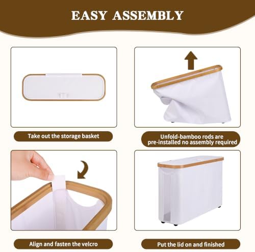 Toilet Paper Storage Basket with Lid - The Ultimate Bathroom Organizer, Free Standing Toilet Paper Holder for Up to 9 Mega Rolls, Toilet Tissue Storage Bin with Handle for RV Closet, White