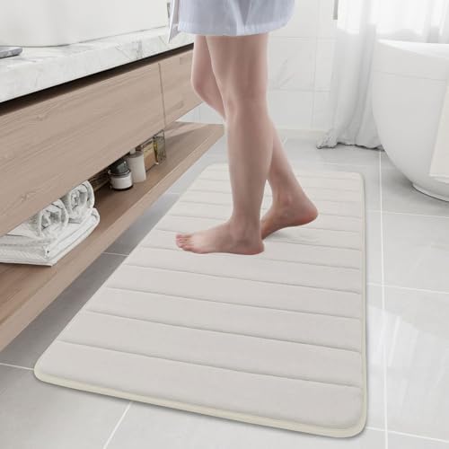 Buganda Memory Foam Bath Mat 47 x 20, Ultra Soft Absorbent Bathroom Rugs