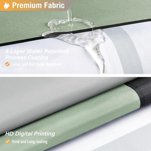 BTTN 36x72 Half Geometric Waterproof Fabric Shower Curtain Set, Sage Green