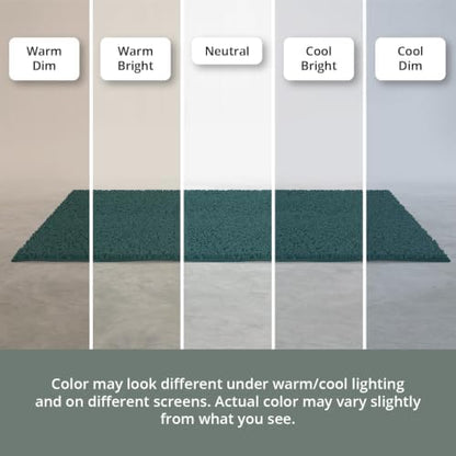 MAYSHINE Large Plush Shaggy Chenille Bath Mat, 39"x24", Extra Soft, Super Absorbent, Non-Slip Bathroom Rug, Fluffy Microfiber, Area Rug Sets for Bathroom Floor, Kitchen, Living Room, Teal