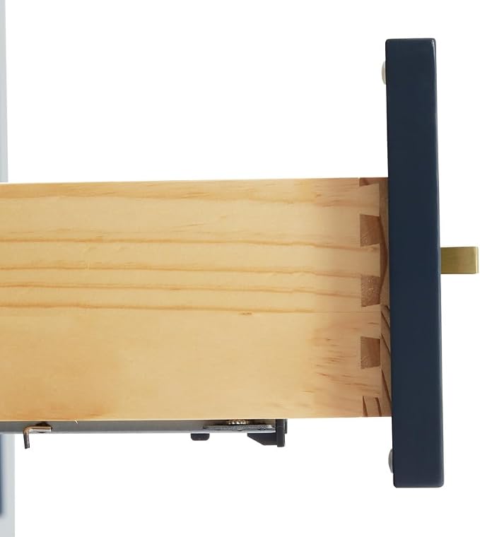 ARIEL Taylor 72-inch Bathroom Vanity with Sink,Solid Wood, 1.5-inch Italian Carrara Marble Countertop, Double Rectangular Porcelain Sink, 4 Soft Closing Doors, 6 Dovetail Drawers, Midnight Blue