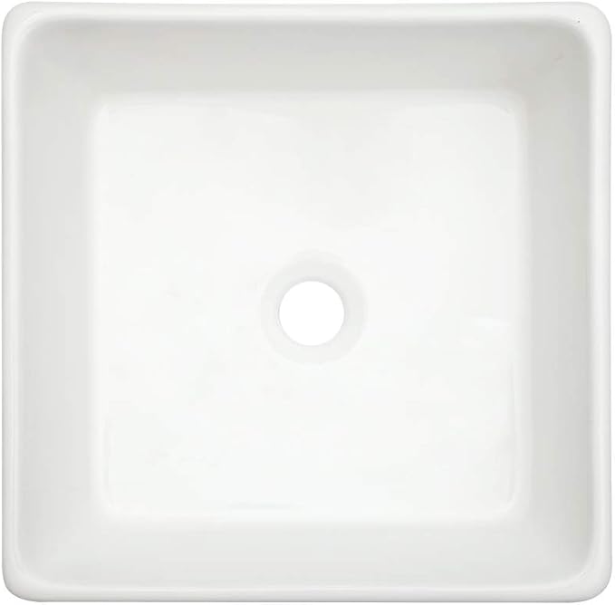 15x15 Square Bathroom Vessel Sink Porcelain Ceramic White Vanity Sink Above Counter Modern Sink for Cabinet, Lavatory, Hotel Art Basin, Home Washing Basin