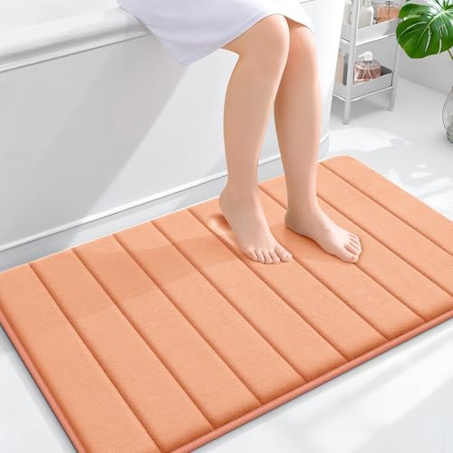 OLANLY Memory Foam Large Bath Mat 40x24, Super Soft Absorbent Bathroom Rugs