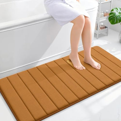 OLANLY Memory Foam Long Bathroom Rugs Runner 47x24, Super Soft Absorbent