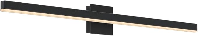 Aipsun 40 inch Modern Black Vanity Light LED Bathroom Vanity Light Fixtures Black Wall Light for Bathroom (Warm White)