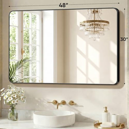 Sweetcrispy Bathroom Wall Mirror, Vanity Mirror for Over Sink, 30x48 Inch