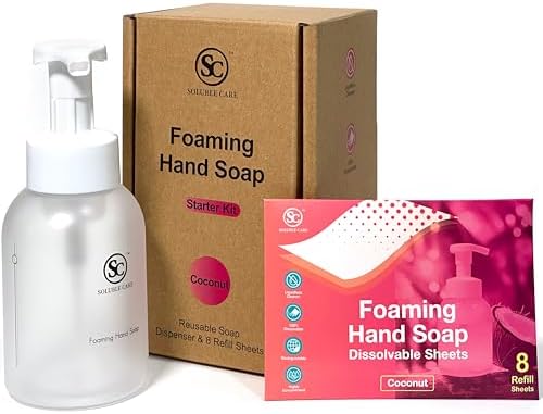 Hand Soap Sheet Starter Kit: Coconut Scent, Makes 4 Bottles