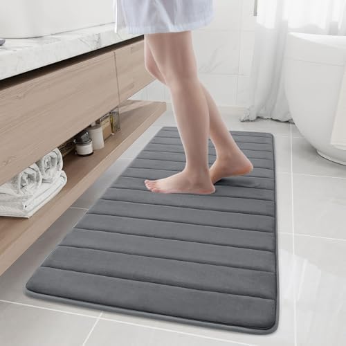 Buganda Memory Foam Bath Mat 55 x 24, Ultra Soft Absorbent Bathroom Rugs