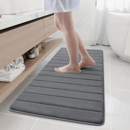 Buganda Memory Foam Bath Mat 55 x 24, Ultra Soft Absorbent Bathroom Rugs