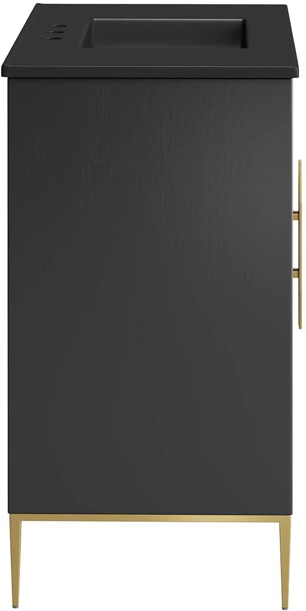 Modway Awaken Bathroom Vanity Cabinet, 36", Black Black