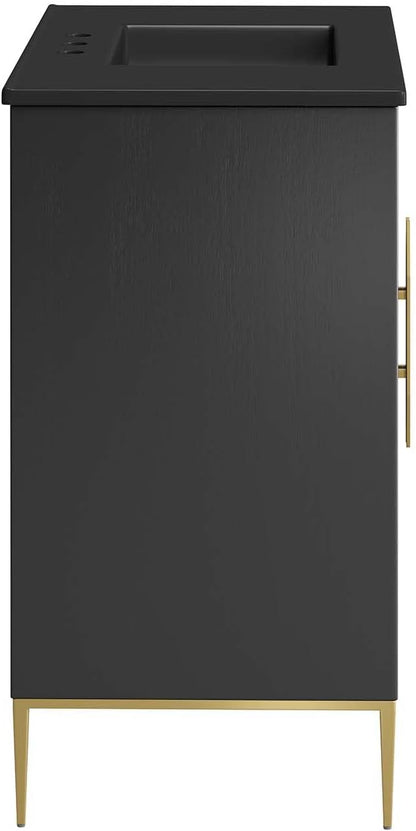 Modway Awaken Bathroom Vanity Cabinet, 36", Black Black