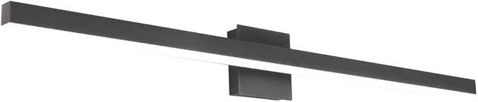 Aipsun 40 inch Modern Black Vanity Light LED Bathroom Vanity Light Fixtures Black Wall Light for Bathroom (White Light)