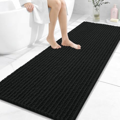 OLANLY Bathroom Runner Rugs 59x24, Thick Soft Absorbent Chenille Bath Rugs