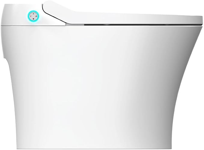 Blossom Smart Toilet with Built-in Bidet, One-Piece Tankless Toilet with Heated Seat, Air Dryer, Auto Flush, Remote Foot Sensor Control, Self-Cleaning Nozzle, Warm Drying