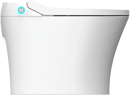 Blossom Smart Toilet with Built-in Bidet, One-Piece Tankless Toilet with Heated Seat, Air Dryer, Auto Flush, Remote Foot Sensor Control, Self-Cleaning Nozzle, Warm Drying